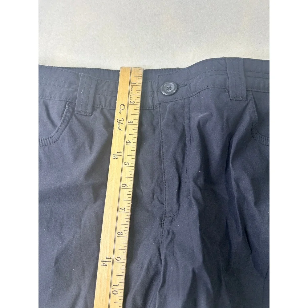 Eddie Bauer‎ Womens Black Hiking Shorts Size 14 Zipper Pocket Outdoor Trail